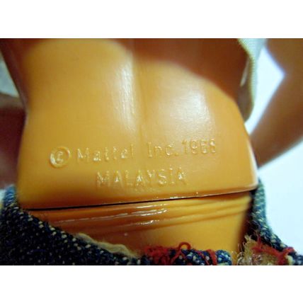 Mattel Barbie Ken Doll 1968 Body Twist N Turn Brown Hair Blue Eyes MALAYSIA