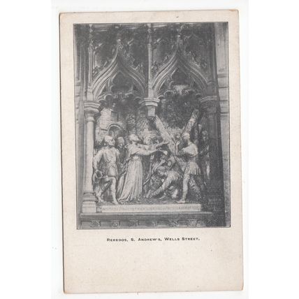 The Reredos St Andrew's Church Wells Street Marylebone Postcard London