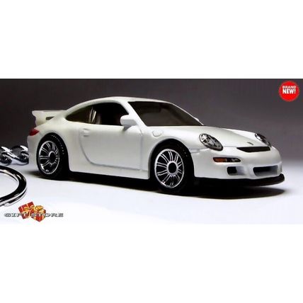 HTF RARE KEYCHAIN WHITE PORSCHE™ 911 GT3 RS NEW CUSTOM Ltd Ed GREAT GIFT
