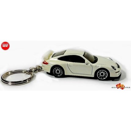 HTF RARE KEYCHAIN WHITE PORSCHE™ 911 GT3 RS NEW CUSTOM Ltd Ed GREAT GIFT