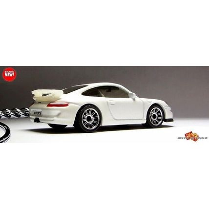 HTF RARE KEYCHAIN WHITE PORSCHE™ 911 GT3 RS NEW CUSTOM Ltd Ed GREAT GIFT