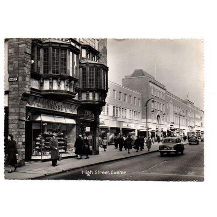 High Street, Exeter - Postally Used - London 4 May 1961 Postmark with Slogan