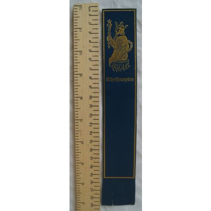 Vintage: blue leather bookmark - Athelhampton