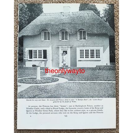 Princess Elizabeth Outside Her 'Little House, Book Illustration, (Print), 1947