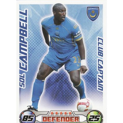 Match Attax Extra 2008/2009 Sol Campbell Club Captain Portsmouth