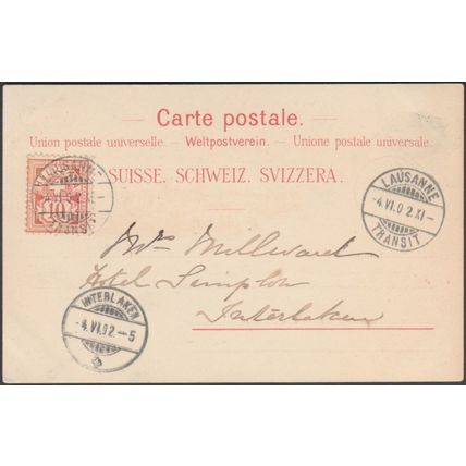 Vue Prise du Signal, Lausanne, 1902 - Künzli Frères CPA