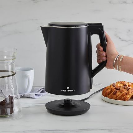 West Bend Electric Kettle Cordless Serving Features Stainless Steel Interior Boi