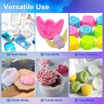Silicone Mold Making Kit, 84Oz 10A Elastic Liquid Silica Gel for Casting Resin M