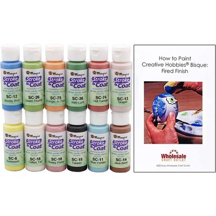 Creative Hobbies Mayco Stroke and Coat Glaze for Ceramics Kit 1 | 12 Assorted 2