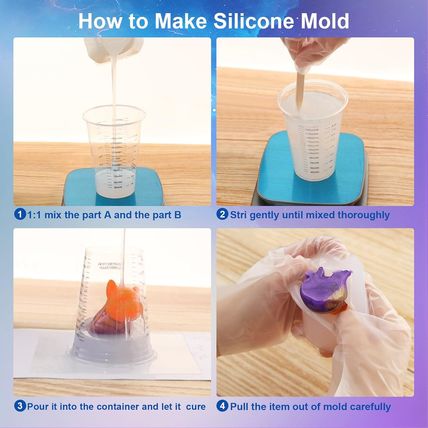Silicone Mold Making Kit, 84Oz 10A Elastic Liquid Silica Gel for Casting Resin M