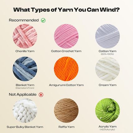 Caydo Electric Yarn Winder Pro, 10Oz Large Automatic Ball Winder for Crocheting,