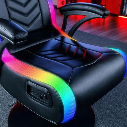 X Rocker PC Computer Video Gaming Office Pedestal Chair, Built in Audio Speakers