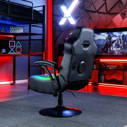 X Rocker PC Computer Video Gaming Office Pedestal Chair, Built in Audio Speakers