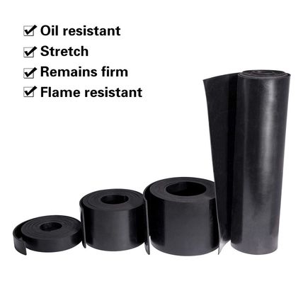TORRAMI Solid Neoprene Rubber Strips Roll 1/8 (.125) Inch Thick X 1 Inch Wide X