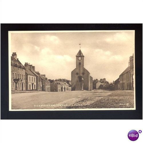 Berwickshire LAUDER High Street Postcard by Valentine (35816)