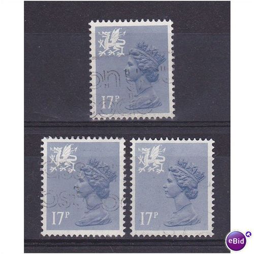 W44 17p Grey-Blue (phosphorised paper).Fine Used.ns1