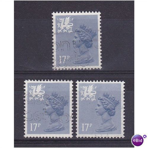 W44 17p Grey-Blue (phosphorised paper).Fine Used.ns1