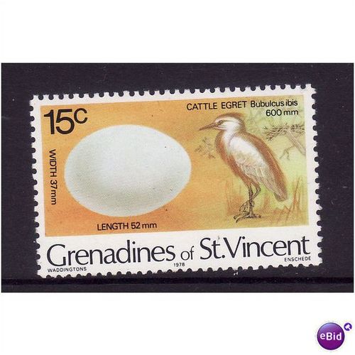 St Vincent/Grenadines 1978 sg 119 15 cent Cattle Egret u/m mint