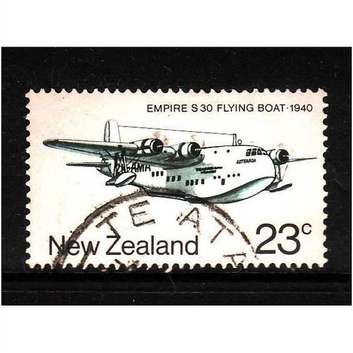 NEW ZEALAND 1974 SG 1053 23c S130 FLYING BOAT FINE USED #2