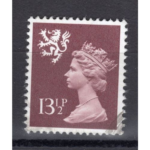 Great Britain QEII 1980 Scotland 13½p Purple Brown Used SG S34 Sc SMH23 stamp