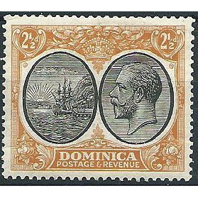 Dominica 1923 SG77 2 1/2d Black & Orange-Yellow Mounted Mint ... .