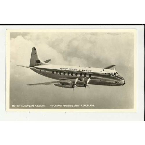 Aviation BRITISH EUROPEAN AIRWAYS Viscount Postcard