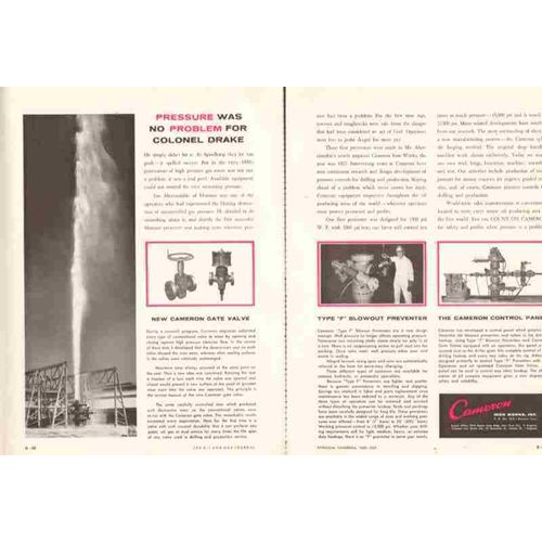 cameron iron works 1959 pressure was no problem oil gas vintage ad