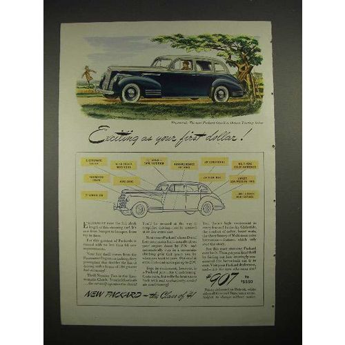 1941 Packard One-Ten Deluxe Touring Sedan Car Ad - Exciting