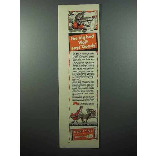 1941 Dentyne Gum Ad - Big Bad Wolf says Goody
