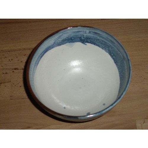 Blue / Brown Glazed Studio Pottery Bowl - Marked