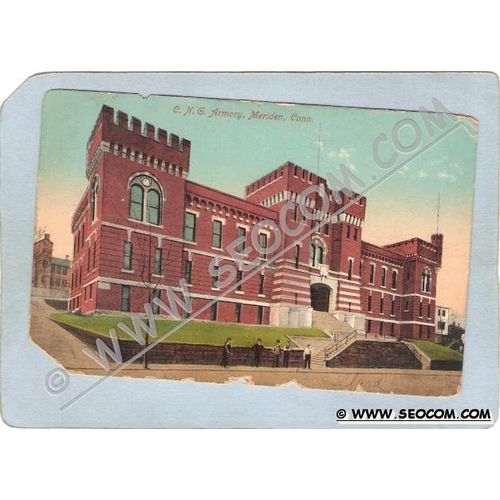 CT Meriden Postcard C N G Armory ct_box3~1306