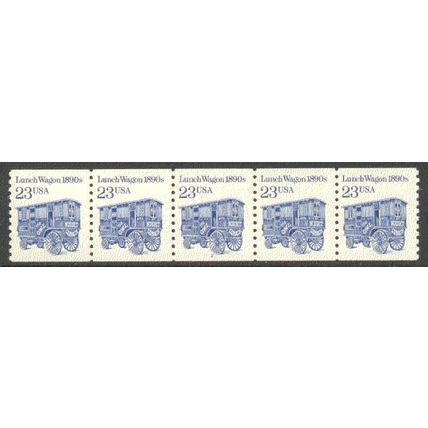 2464 23c Lunch Wagon Fine MNH Dry Gum PNC 2/5 P0589