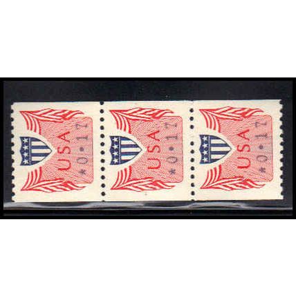 CVP31 17c Shield Very Fine MNH Dry Gum Strip of 3 PA5174