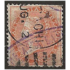 India 1865 SG62 2a Orange Good Used .. ..
