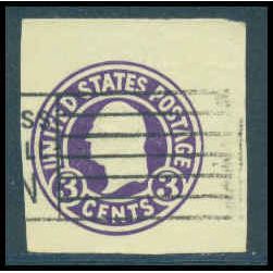 Used U437 2c George Washington Fine Cut Square WA3016