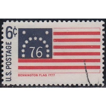 USA, 1968 6c Bennington Flag, SG 1333 (Scott #1348), used.