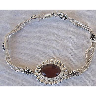 Red agate oriental bracelet