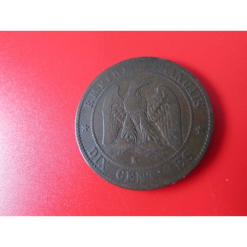 1855 FRANCE DIX CENTIMES K MINT MARK FREE POST. T