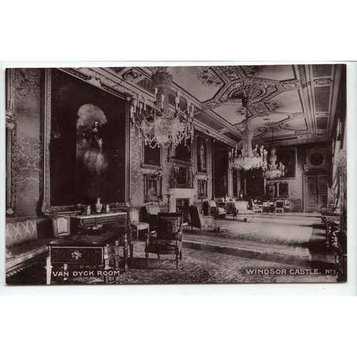 Van Dyke Room Windsor Castle RP Postcard Local Publisher J Pickett