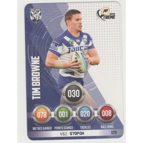NRL 2016 ESP Power Play Extreme- 26 Tim Browne/Canterbury Bulldogs