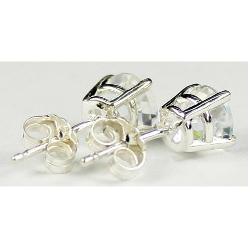 Mercury Mist Topaz, 925 Sterling Silver Post Earrings, SE012