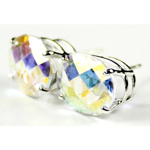 Mercury Mist Topaz, 925 Sterling Silver Post Earrings, SE202