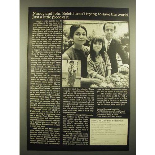 1966 Save the Children Federation Ad - Nancy and John Seletti