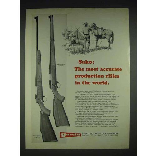 1970 Sako Carbine, Sporter Rifle Ad - Most Accurate