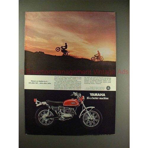 1970 Yamaha DT-1C Enduro Motorcycle Ad - Rhythm to it!