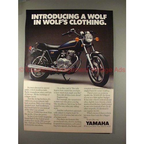 1979 Yamaha XS400 Motorcycle Ad, Wolf in Wolfs Clothes!