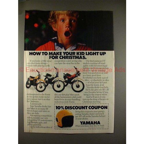 1979 Yamaha YZ50, MX100 and DT100 Motorcycle Ad!!!