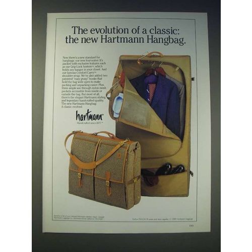 1989 Hartmann Hangbag luggage Ad - The evolution of a classic