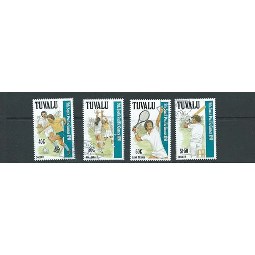 tuvalu stamps sg609 used sg 609 games vfu set