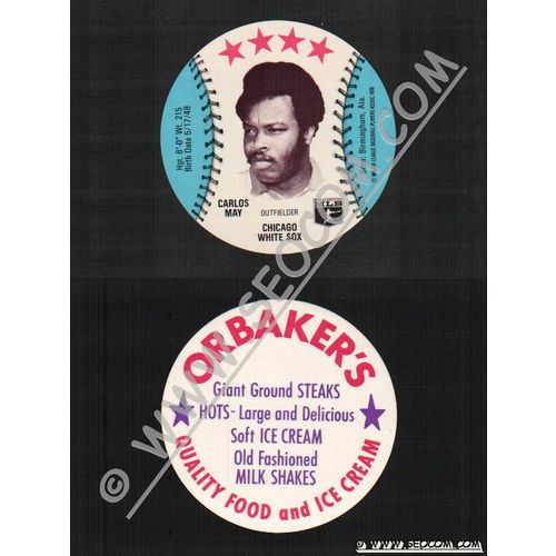 Sport Baseball Discs Name: May, Carlos Outfielder Chicago White Sox~548